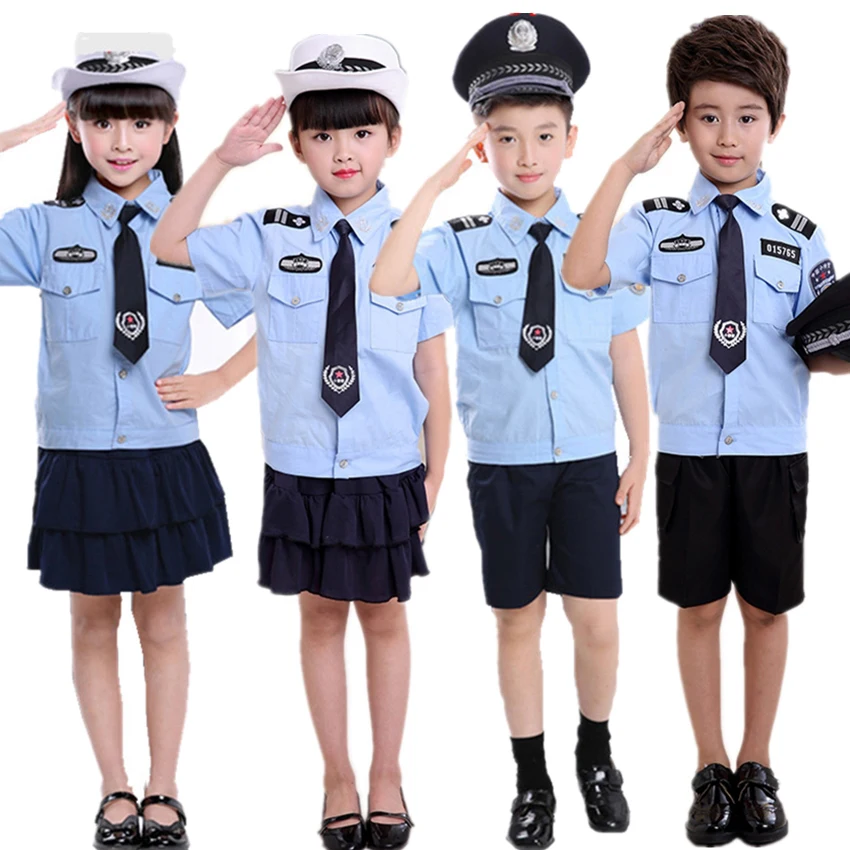 

Special Force Halloween Costumes for Kids Disguise Policeman Infant Girl Scout Boy Cosplay Police Uniform Fancy Carnival Party
