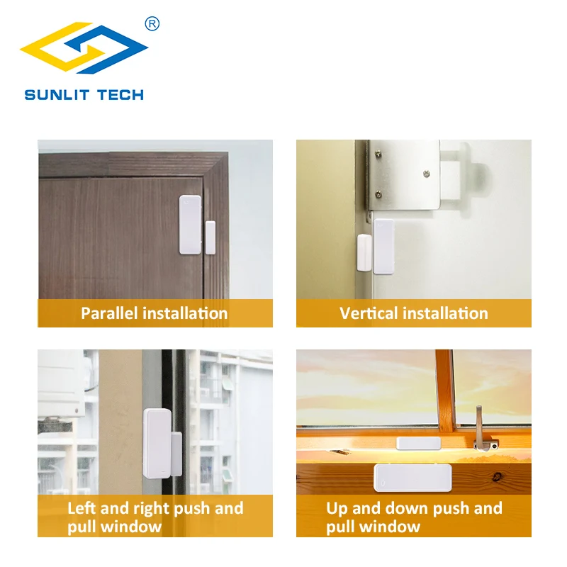 1/2/3/5/6/10pcs 433Mhz Wireless Window Door Magnet Sensor Detector Door OpenSensor for Home Burglar Security Smart Alarm System