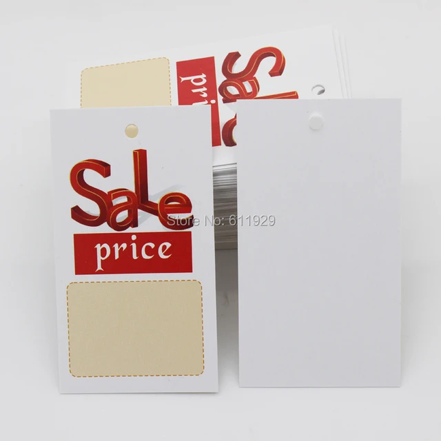 Custom Price Tags Clothing, Paper Clothing Hang Label Tags