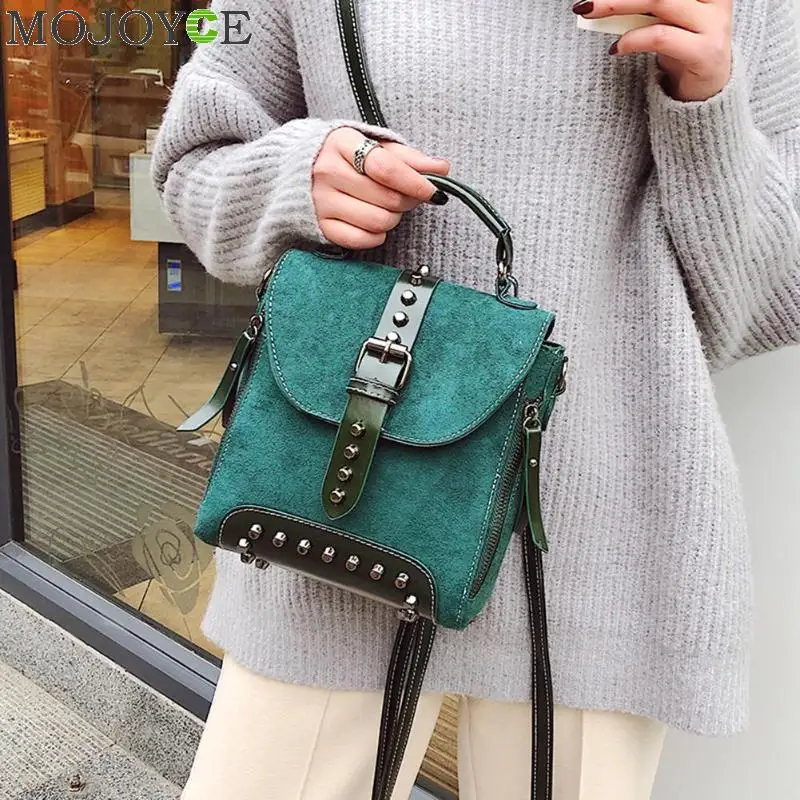

Rivet Women Mini Backpack Ladies Vintage Shoulder Bags Ladies Travel Backpack School Messenger Crossbody Bags for Women mochila