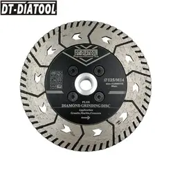 DT-DIATOOL 1 шт 5 inch/125 мм Алмазный отрезной диск Grindng пилы с M14 нить для шлифовальный Гранит Мрамор Бетон колеса