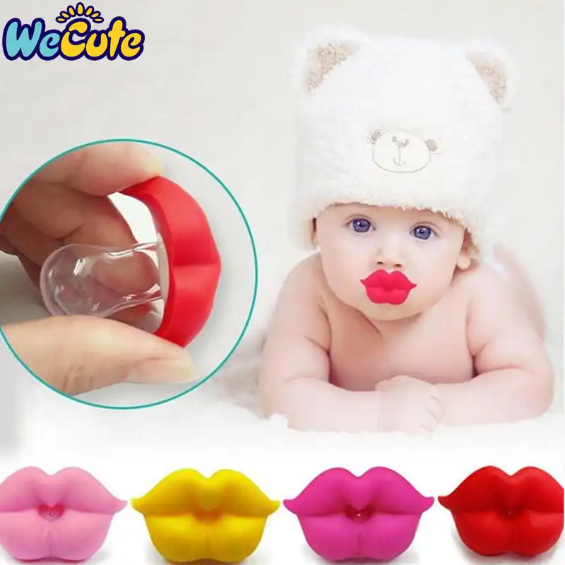 Wecute Bebe Chupete Clip Beso Rojo Labios Tonto Chupetes De Silicona Divertido Bebe Chupetes Tipo Mordedor Chupetes Chupete Ninos Alimentacion Chupete Aliexpress
