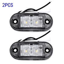 Universal 12 2 pcs Branco v 24 v Caminhão Reboque LEVOU Lado Marcador de Luz Da Cauda Do Carro Lâmpadas