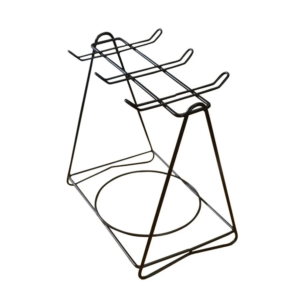 

1 pc Cups Plates Holder Stainless Steel Hanging Triangle Shelf Stand Rack Organizer for Cafe Home Restaurant