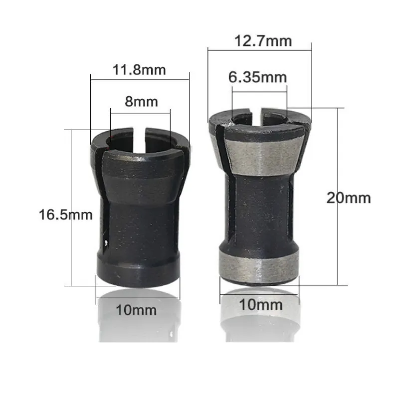 2Pcs High Precision Collet Chuck Set 6.35mm 8mm For Engraving Trimming Machine Electric Router | Инструменты