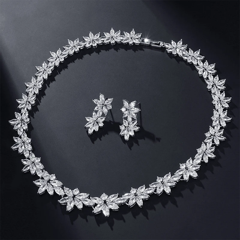 

2019 new luxury marquise 925 sterling silver dubai wedding for women lady anniversary gift jewelry bulk sell J5194