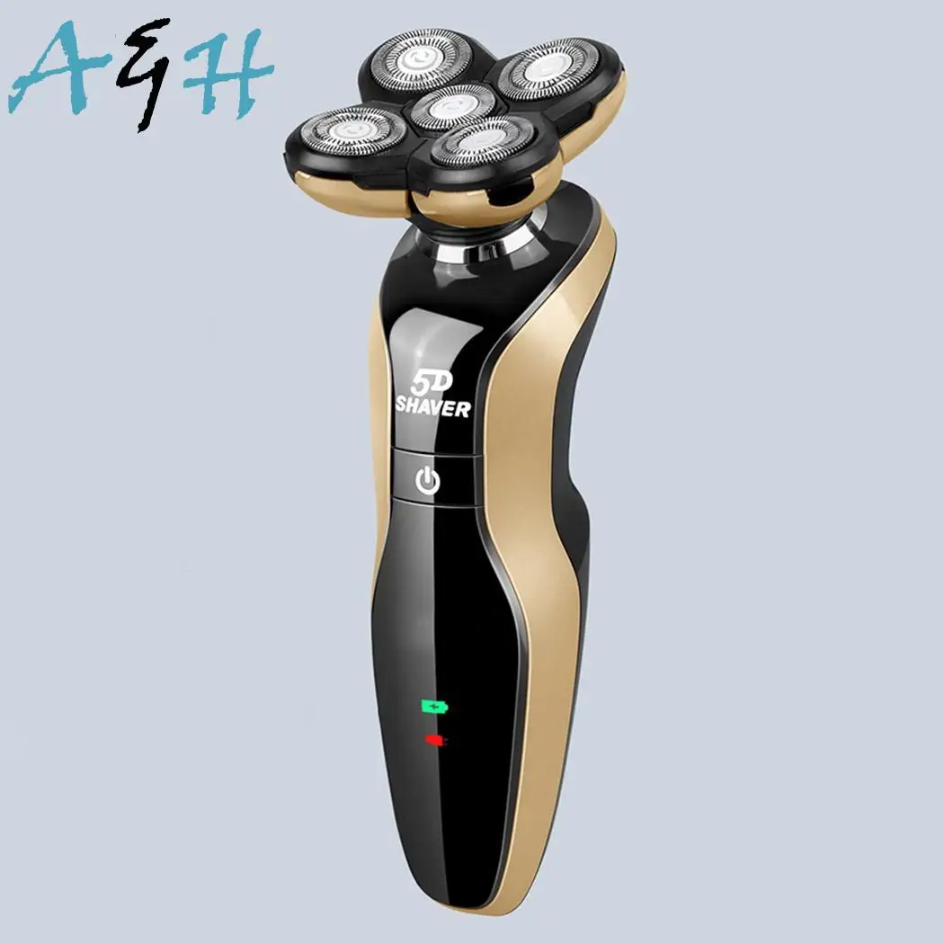 

Men Portable Rechargeable Electric Shaver Electric Adapter 100-240V Razor 50/60Hz 60min 6h Black 3W IPX7