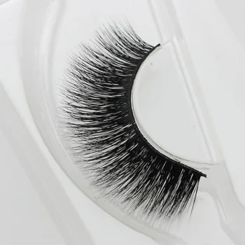 

2 Pairs/lot 3D Real Mink False Eyelashes LASGOOS Natural Long Soft Messy Hot Fake Eye Lashes Makeup F11