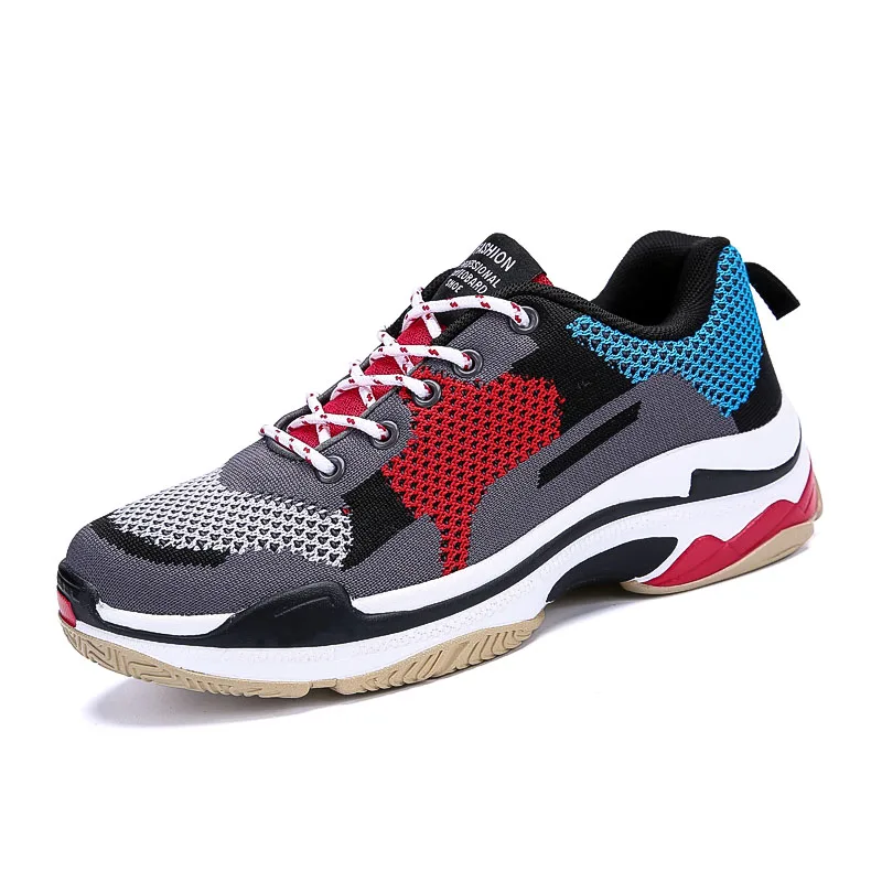

2019 NEW Sneakers Women Men Knit Upper Breathable Sport Shoes Sock Boots Walking Woman Running Shoes Lace-up Athletic Trainers