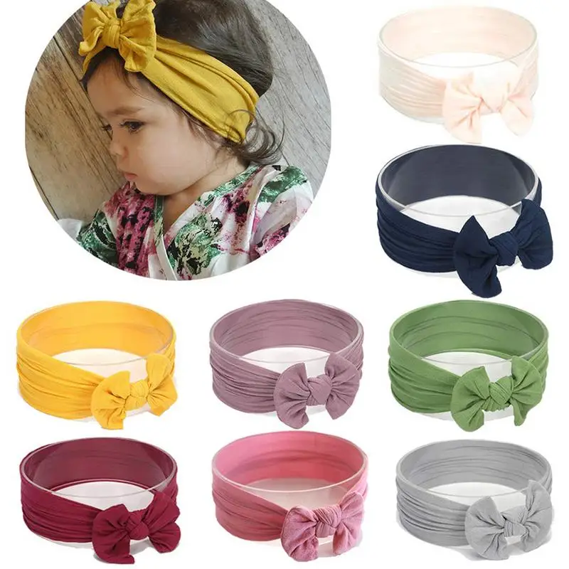 

8pcs/pack Baby Girl Headband Nylon Turban Knotted Baby Hair Accessories for Newborn Toddler Children Baby Headband