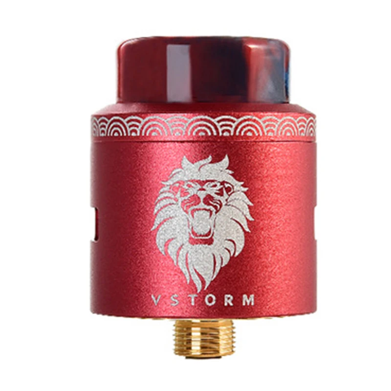 

Vapor Storm 24Mm Lion Rda Atomizer Unique Internal Structure 3 Stages Airflow Control Rda Tank 510 Thread Dual Core Diy Coil