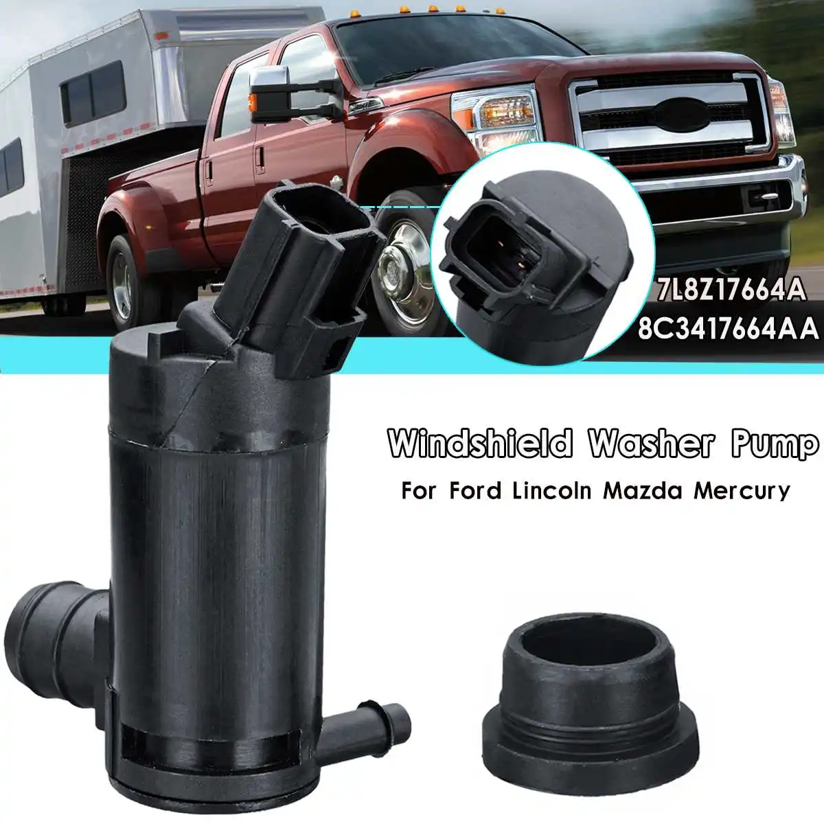 

Windshield Washer Pump For Ford E-150 E-250 E-350 E-450 Explorer Escape 7L8Z17664A