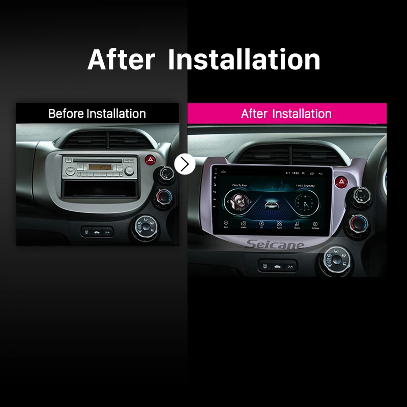 Clearance Seicane 2Din Car Radio GPS Navigation For HONDA FIT JAZZ 2007 2008 2209 2010 2011-2016 RHD Android 8.1 10.1 inch WiFi Head Unit 5