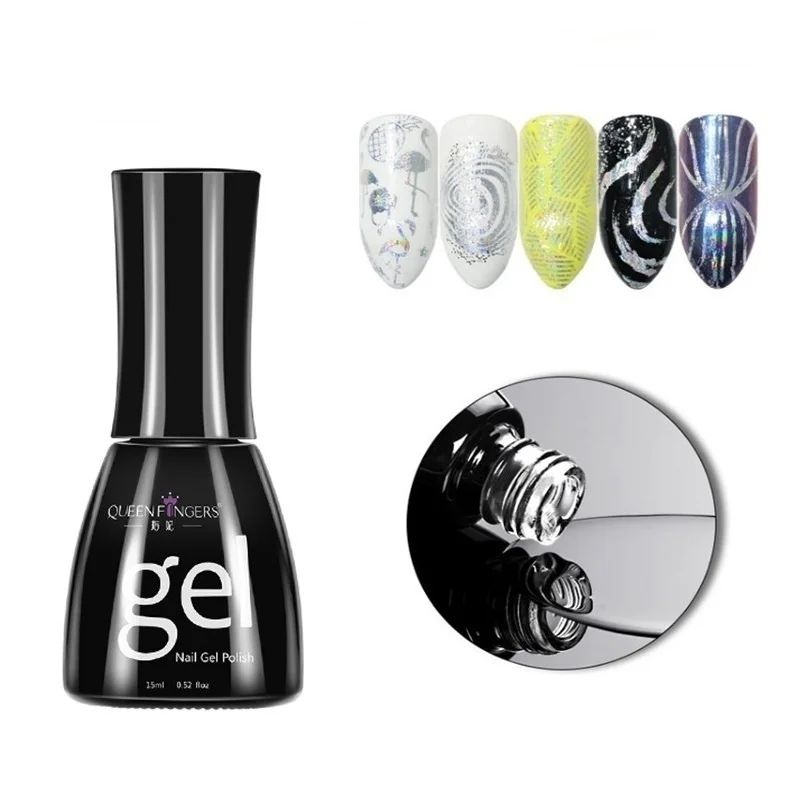 15ML Clear Nail Transfer Foil Gel Polish Glue UV Lamp Starry Sky