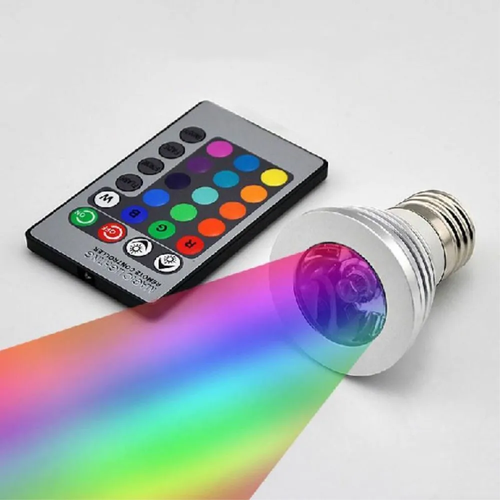 

3W RGB Light Remote Control LED Bulb E27 E14 MR16 GU10 Bulb for Downlight Table Lamp Chandelier