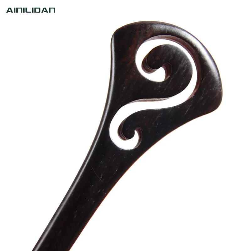 

AINILIDAN Ethnic Jewelry Ancient Sandalwood Wooden Hair Sticks Hand-Carved Taoist Totem Ebony Bridal Headwear Hair Accessories