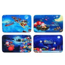 Merry Christmas Санта Клаус фланелевый ковер Противоскользящий домашний дверной коврик коврики для гостиной спальни ковры украшения E5M1