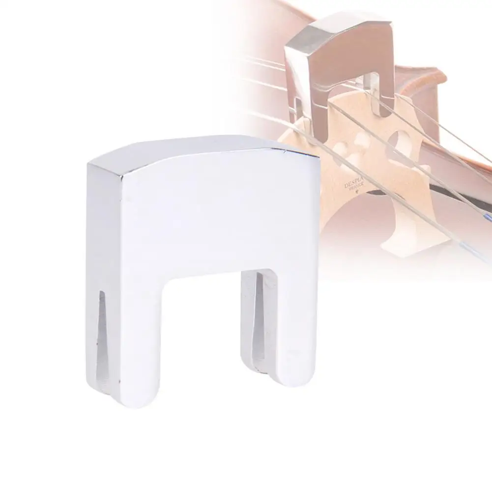 Alloy Cello Mute Silencer Two-prong Chrome Metal Mutes Sound Practice for 3-4 4-4 Silver | Спорт и развлечения