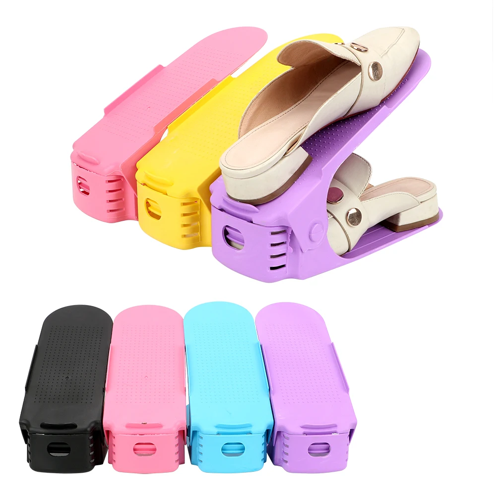 

5pcs/set Adjustable Shoes Rack Shoe Hanger Space Saving Shoe Organizer Wardrobe Storage Home Storage