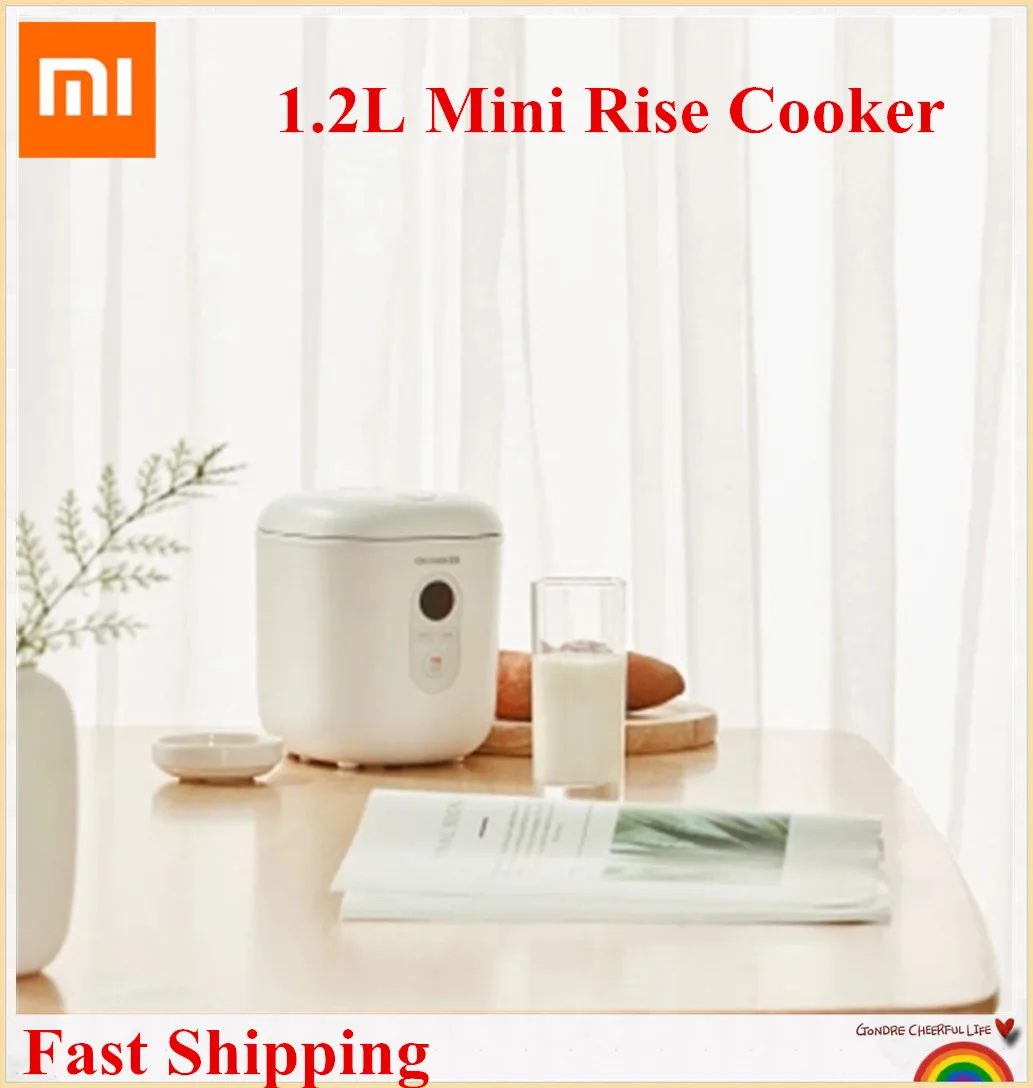 QCOOKER QF1201 Mini 1.2L Rice Cooker 300W Smart 1.2L Kitchen Appliances Reservation LCD Rice Cooker  Kitchen Rice Cooker