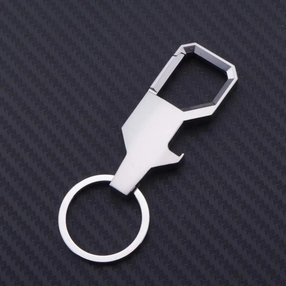 

Multifunctional Metal Bottle Opener Key Ring 1Pc Chrome Color Keychain