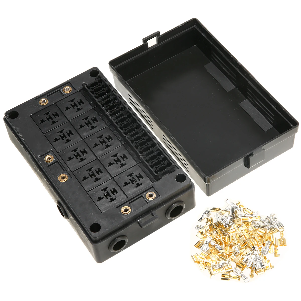 

Universal 18 Way Fuse Relay Box Holder Block Circuit Protector Terminals Car Auto Replacement Part For Car Truck Boat