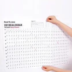 2019 плакат на стену ежедневник годовой Декор Примечания офис план повестки дня Главная Школа бумага исследование календари подарки большой