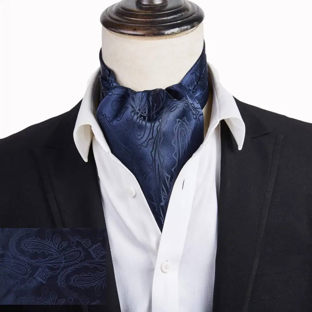 Ikepeibao Ascot галстук Для мужчин шеи галстук жаккардовые Diamond Проверил Себя Галстук Свадебные британский стиль полиэстер шеи галстук