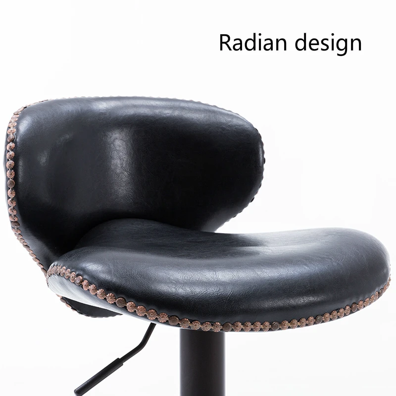 Style Lifted Bar Chair Rotated Multi-purpose Front Desk High Stool with Backrest Checkstand Stool Household Balcony Seat