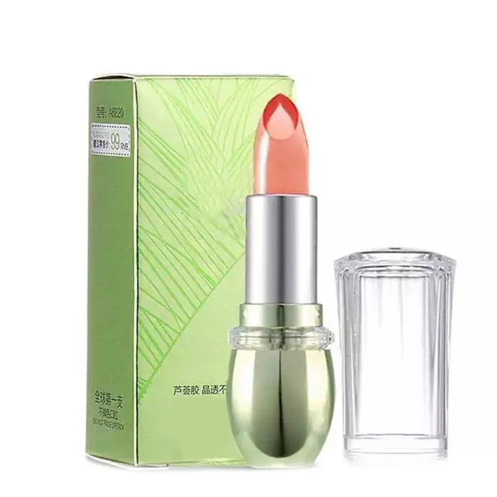 

1 Pack Organic Aloe Vera Jelly Lipstick Change Color Temperature Moistourizing Lip Makeup Tool