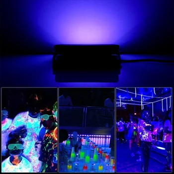 

IP65 Water Resistance AC100-130V 20W 36 LED UV Flood Light US Plug for Dance Party DJ Show Stage Lighting Fixture Bar Pub Disco
