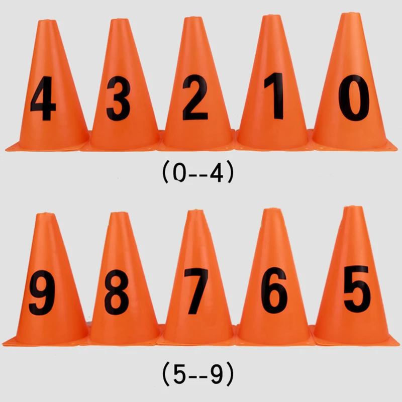 

Odorless Football Training Digital Sign Bucket Obstacle Road Cone Game Props