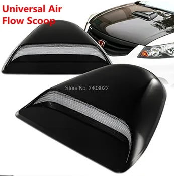 

Universal Racing Style Decorative Hood Scoop Smoke Black Sport Racing Air Flow Intake Vent Cover