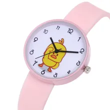 2019 New Cartoon Children Watch Cute Fashion Yellow Duck Watches Fashion Kids Cute Rubber Funny Quartz Watch for Girl Students
