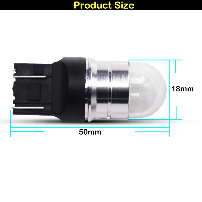 IJDM автомобиля T20 светодиодный W21/5 Вт 7443 светодиодный лампы 12 V-30 V для автомобилей мотоциклов велосипеды для мотоцикла тормозные колодки парковки задним ходом DRL Противотуманные Светильник лампы резервного копирования