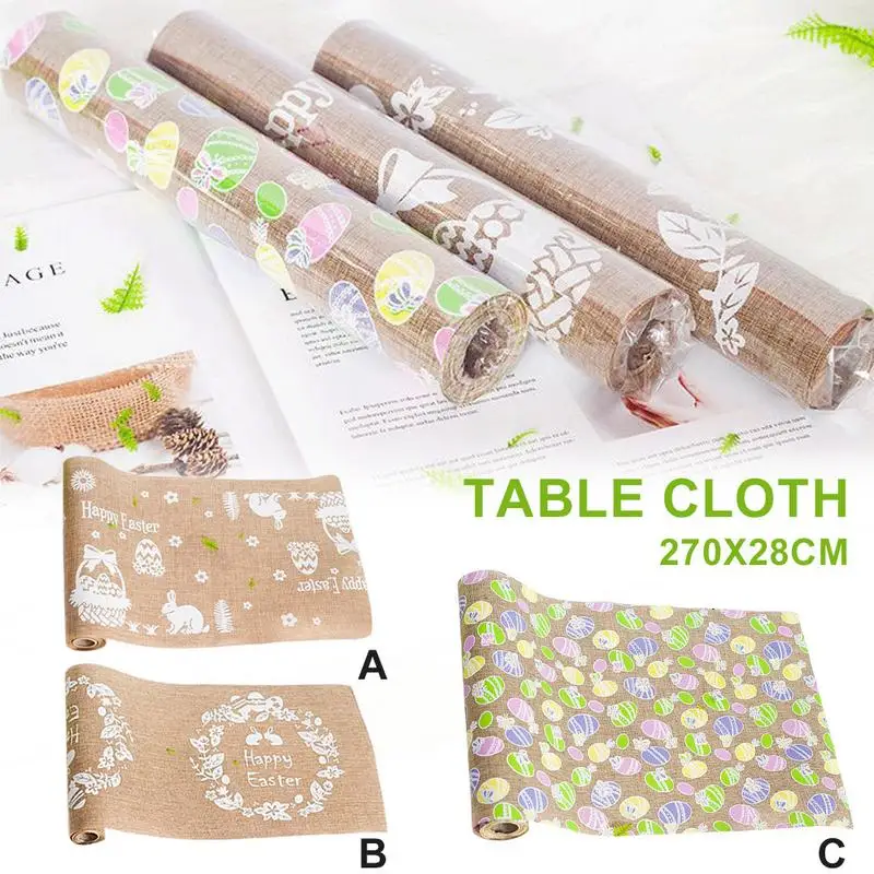 

Innovative Cute Table Cloth Linen Tablecloth Easter Table Mat Beige Natur Bunny Embroidery Home High Quality Decoration Tools