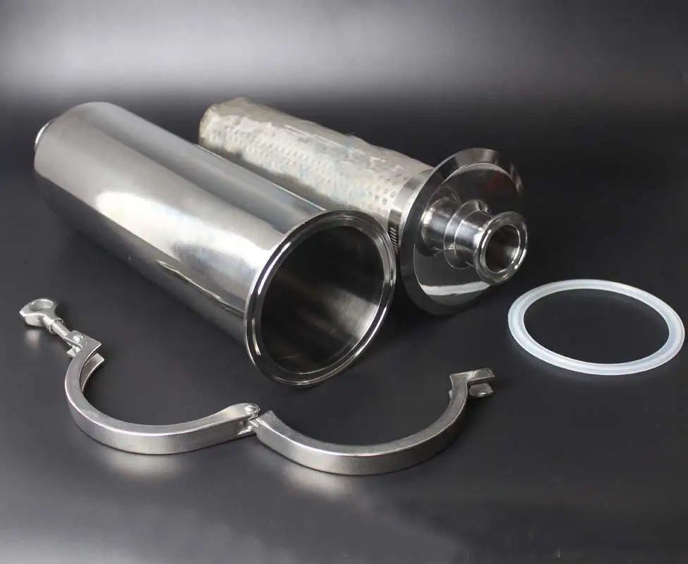 Подходит для труб OD 19/25/32/38/51/63 мм Tri Clamp 304/316 фильтр из нержавеющей стали в линию