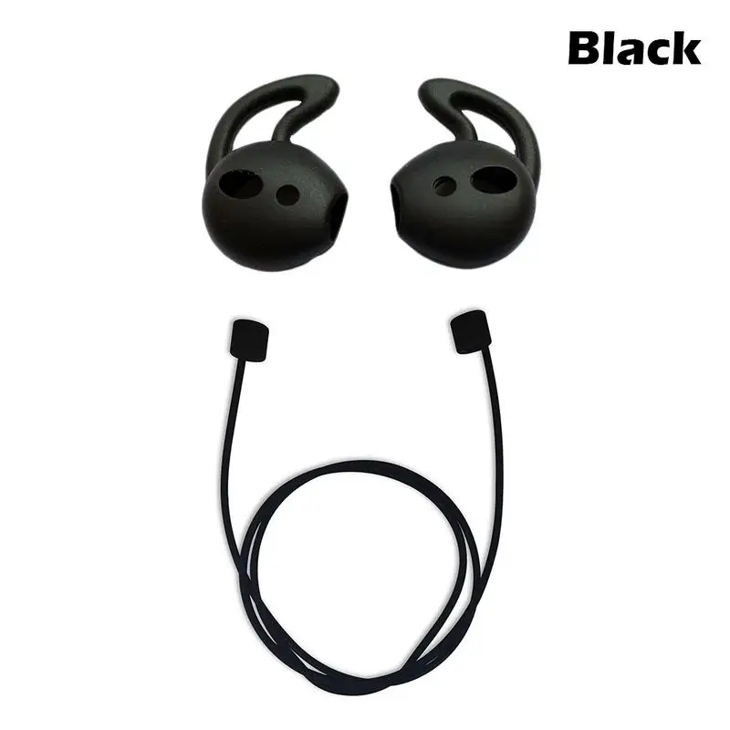 

Wireless Bluetooth Ear Covers Silicone Generic Earphone Cases Protection Anti-Lost Earphone Simple Stylish Lanyard Strap Set