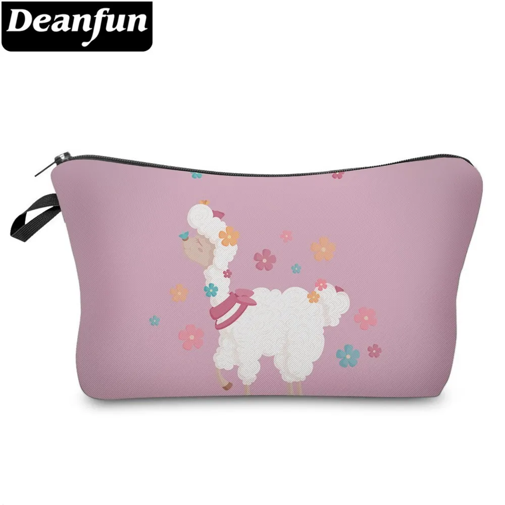 

Deanfun Waterproof Printed Flower Llama Cosmetic Bag Lovely Tie Alpaca Makeup Bag Necessaire for Travel Gift Dropshipping 51377