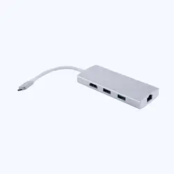 USB-C C цифровой AV многопортовый концентратор с 4 к HDMI, TF/SD Card Reader, 2 USB 3,0, Тип C зарядки и Gigabit Ethernet адаптер для 201