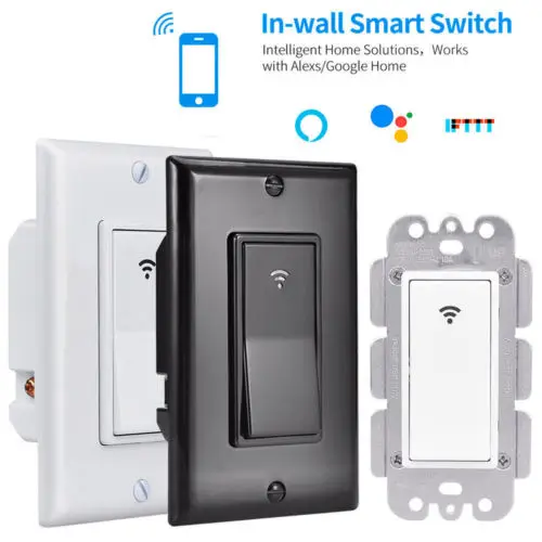 

WIFI Smart Wall Light Touch Switch App Timer 1 Gang Alexa Google Home IFTTT