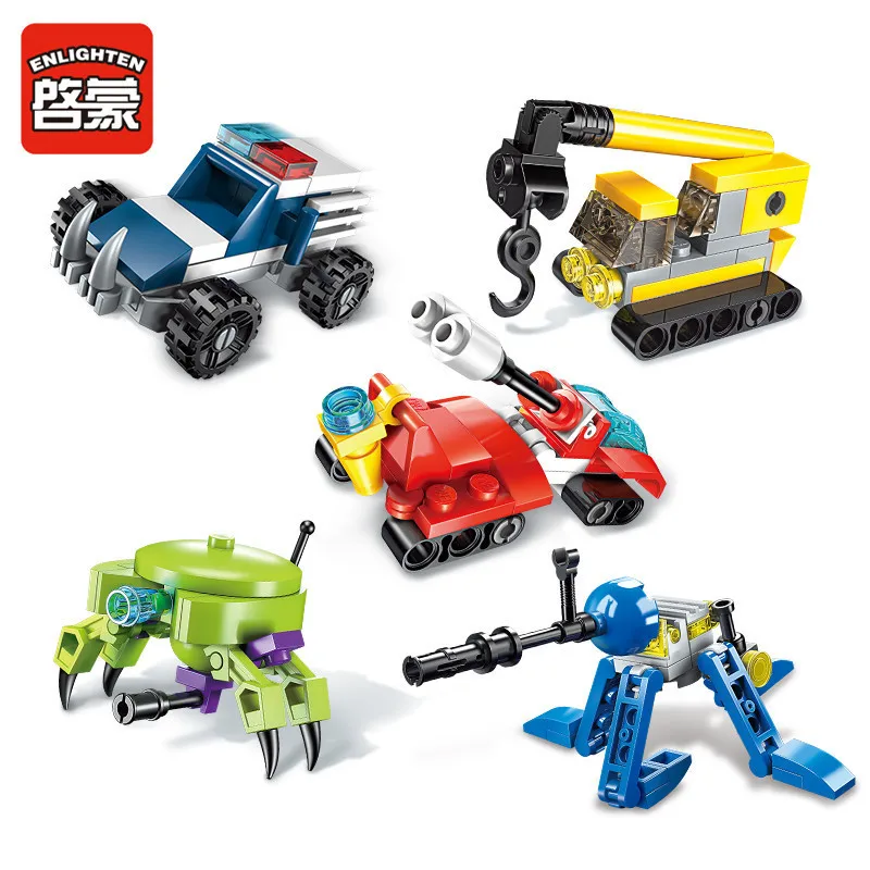 

10PCS Super Deformation Engineering Team Building Blocks Bricks Model Kids Childrens Toys Gift