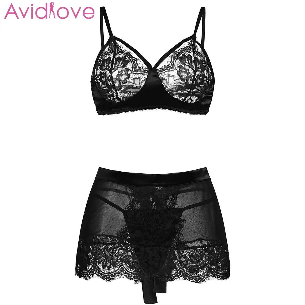 Avidlove женское сексуальное нижнее белье Bralette комплект сексуальные костюмы ажурное