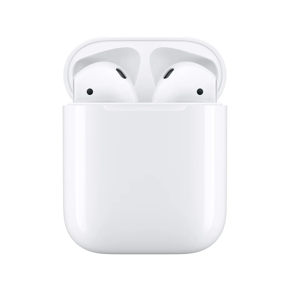 Apple AirPods 2nd с зарядный чехол Беспроводной Bluetooth наушники стерео наушники для прослушивания музыки, для iPhone, iPad, Mac часы