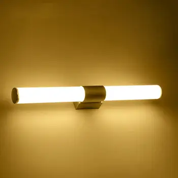 

16W Bathroom LED Light Acrylic Front Mirror Toilet White Silver 85-265V Warm Light, White Wall Lamp
