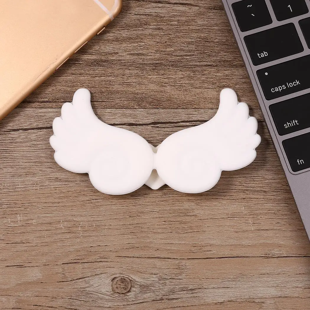 

Cute Animal Shape Phone Holder Winder Cable Solid For Universal Black, White Phone