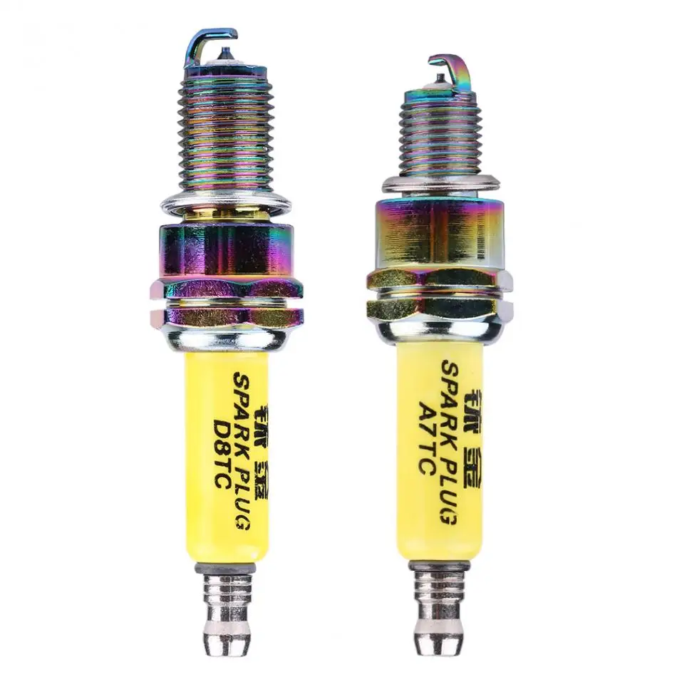 

4Pcs D8TC Spark Plug Spark Plugs for Motorcycle Scooter ATV Dirt Bike D8TC A7TC Motorcycle Spark Plug Car Styling NEW Arrivals