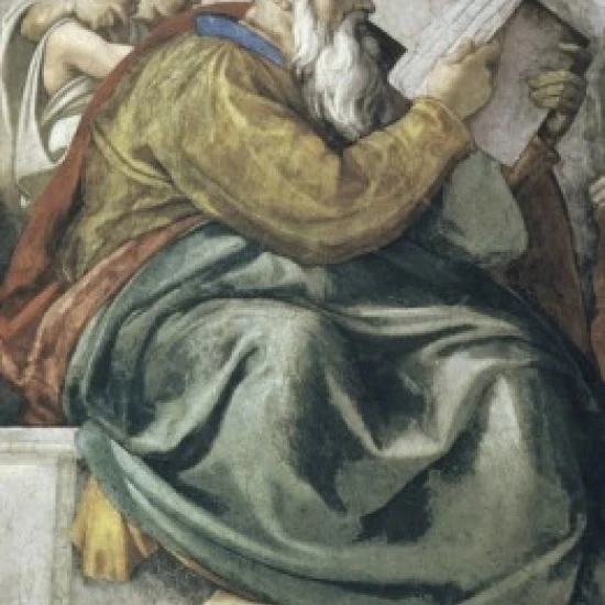 預言者ゼカリヤミケランジェロ Buonarroti (1475 1564/イタリア語) フレスコ画のシスティーナ礼拝堂バチカンプリント (18