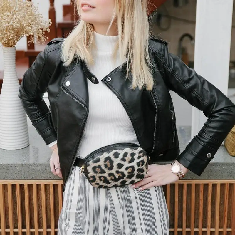 

Snake Pattern Chain Shoulder Waist Bags Fanny Belt Packs Phone Pouch Women PU Leather Crossbody Casual Messenger Chest Bags