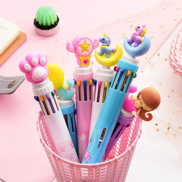 Kawaii fantasy unicorn mermaid 6 in 1 Multicolor Pen 3